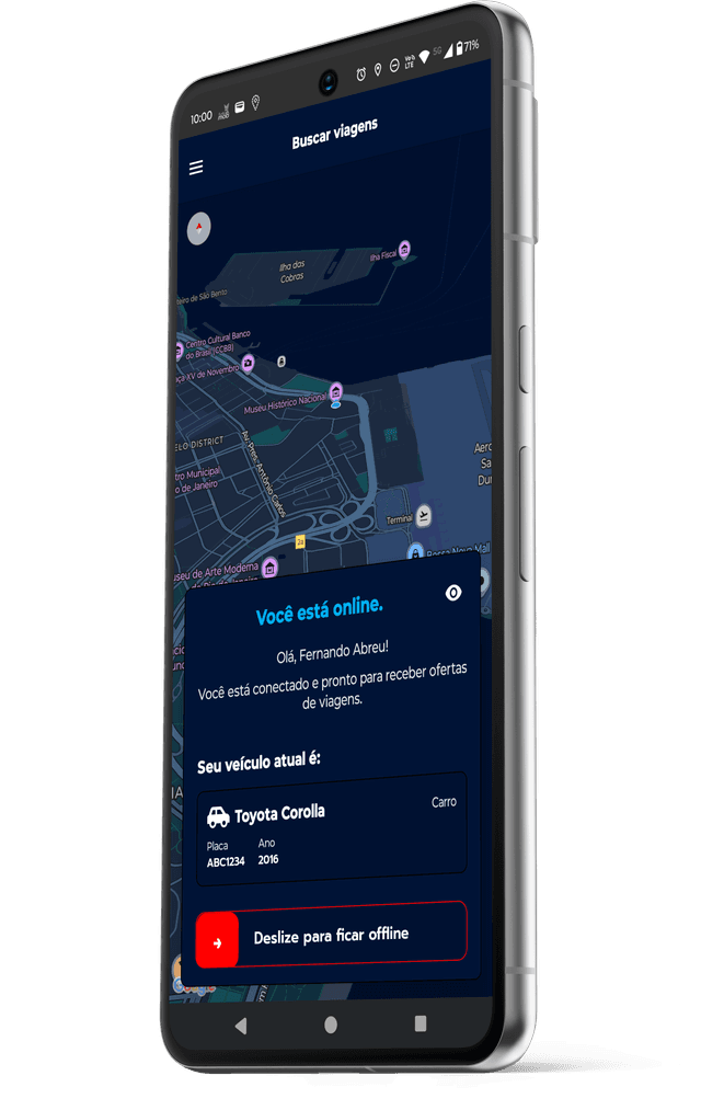 Turbo Mob App - Motorista Online (Esquerda)