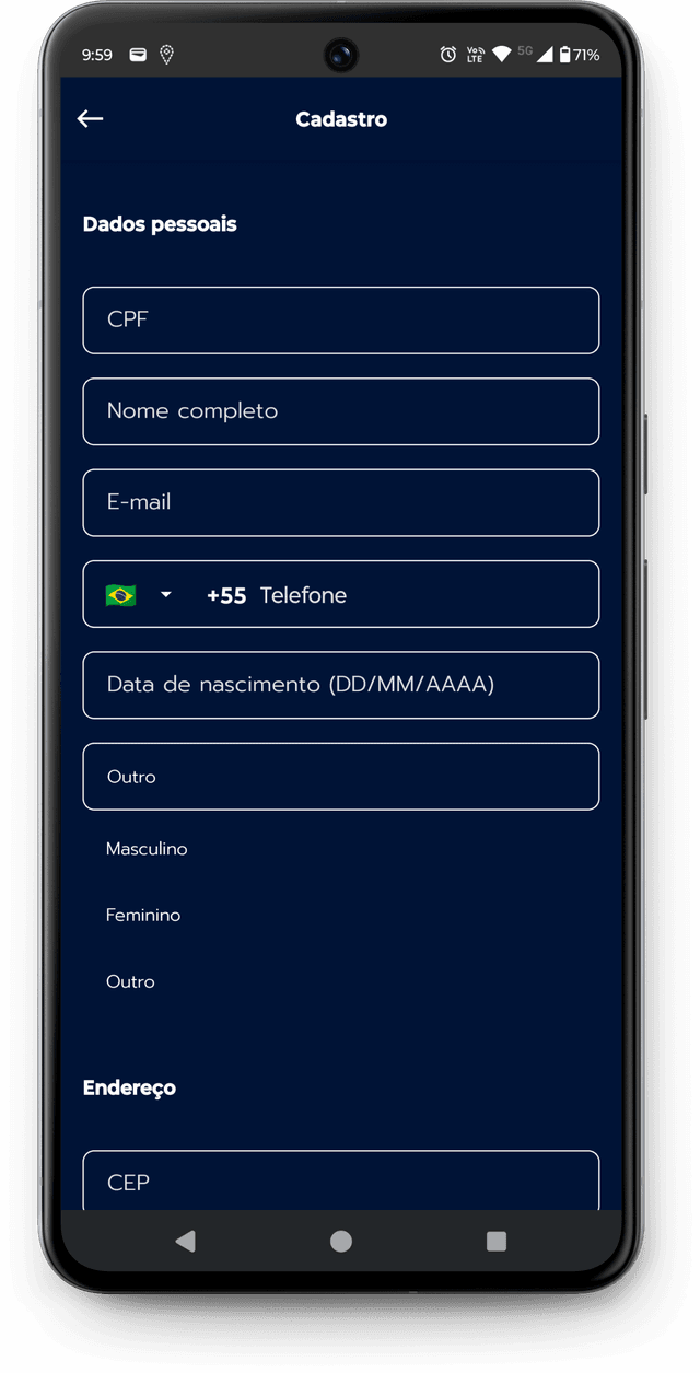 Cadastro de Motorista