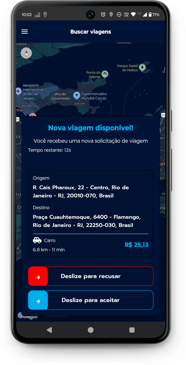 Nova Viagem Disponível