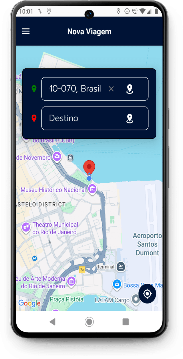 Turbo Mob App - Passageiro Nova Viagem
